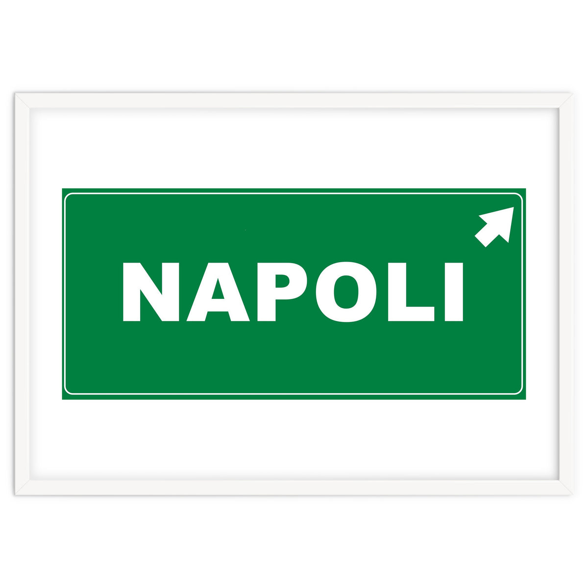 Let`s go to Napoli, Italy! Road sign