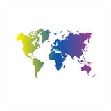 Multicolor World Map (Print Only) thumbnail