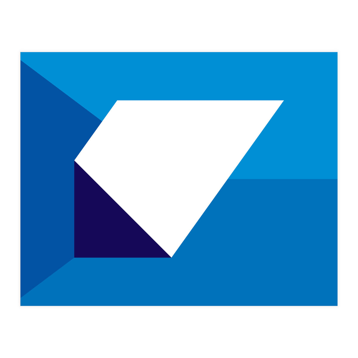 Geometric Shapes No. 32 -  blues (Print Only)