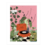 Vinyl Record Player in My Garden (Print Only) thumbnail