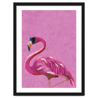Pink Flamingo Wearing Glasses