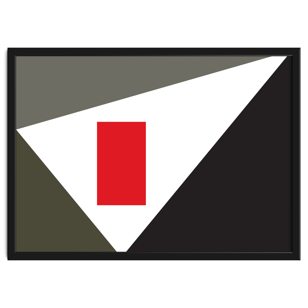 Geometric Shapes No. 86 - grey & red