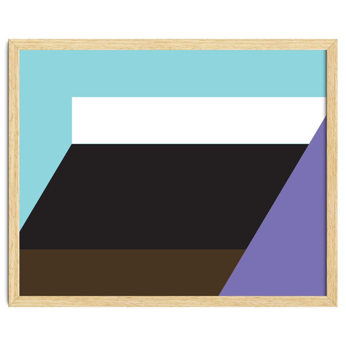 Geometric Shapes No. 34 - purple, blue & black