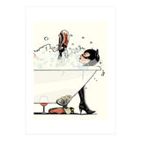 Catwoman in the Bath, funny Bathroom Humour (Print Only) thumbnail