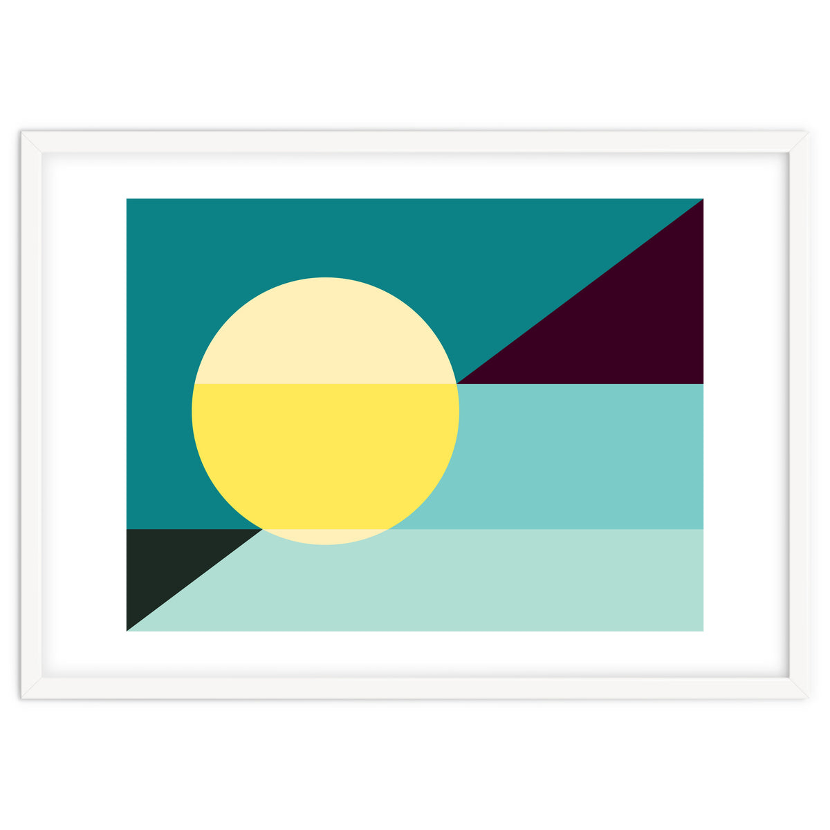 Geometric Shapes No. 3 - teal, purple & yellow