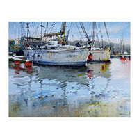 Yachts watercolor (Print Only)