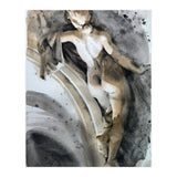 Antique sculpture of a naked girl from behind (Print Only) thumbnail