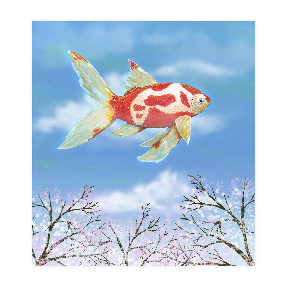 Flying goldfish (Print Only)