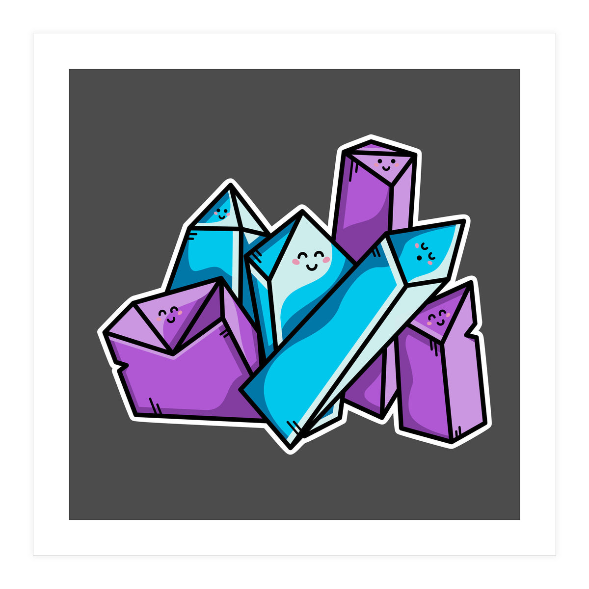 Kawaii Cute Crystals (Print Only)