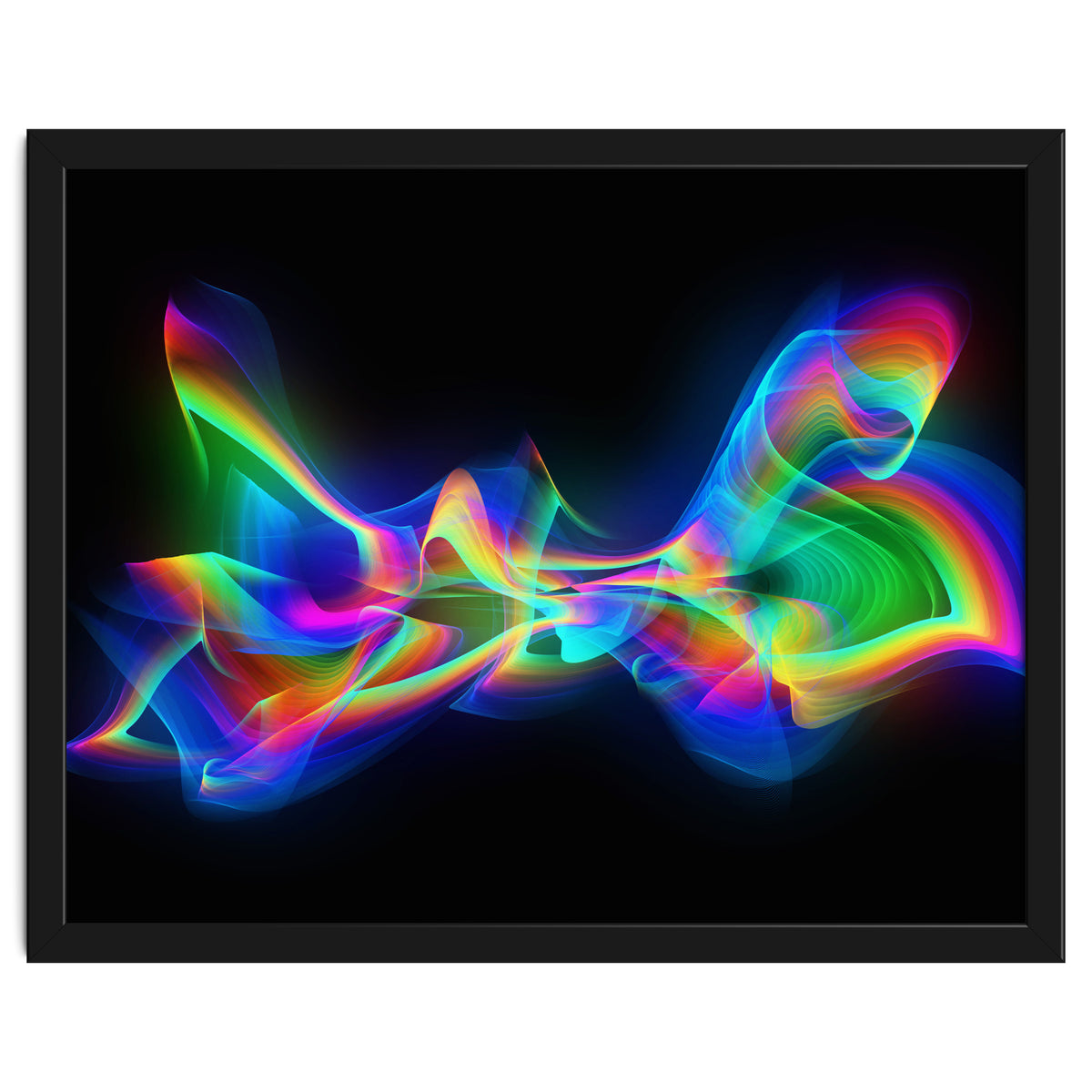 Abstract Colorful Flame Waves