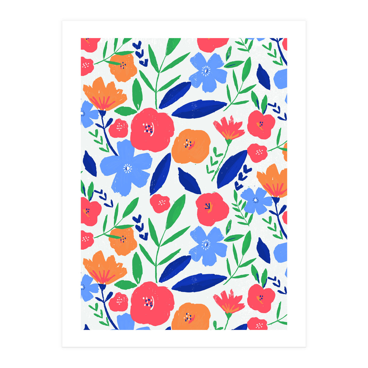 Bold Floral All Over Pattern (Print Only)