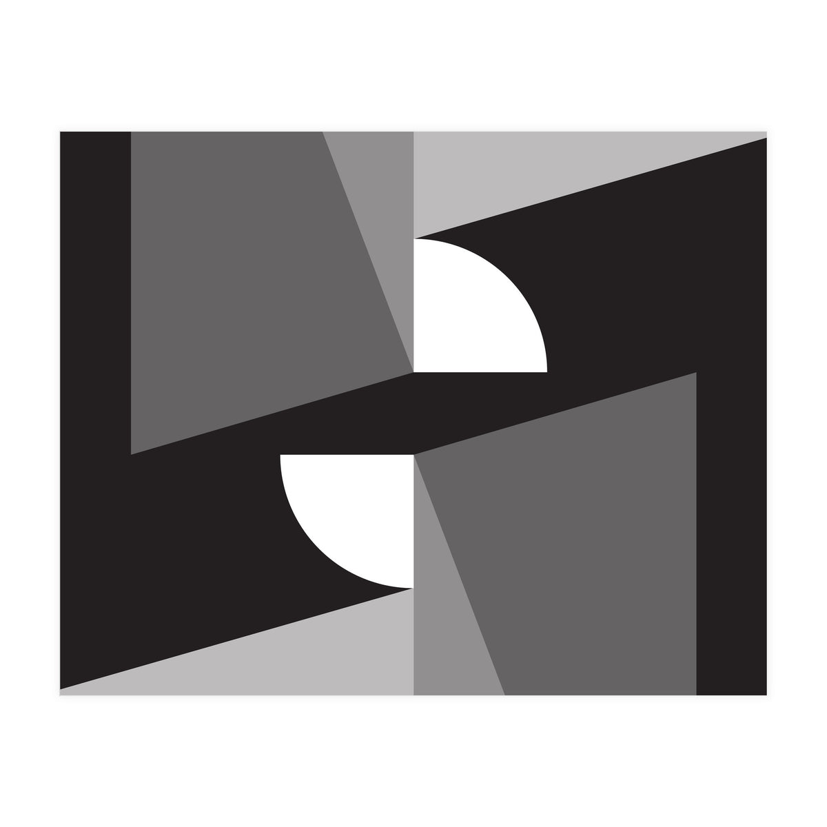 Geometric Shapes No. 11 - monochrome (Print Only)