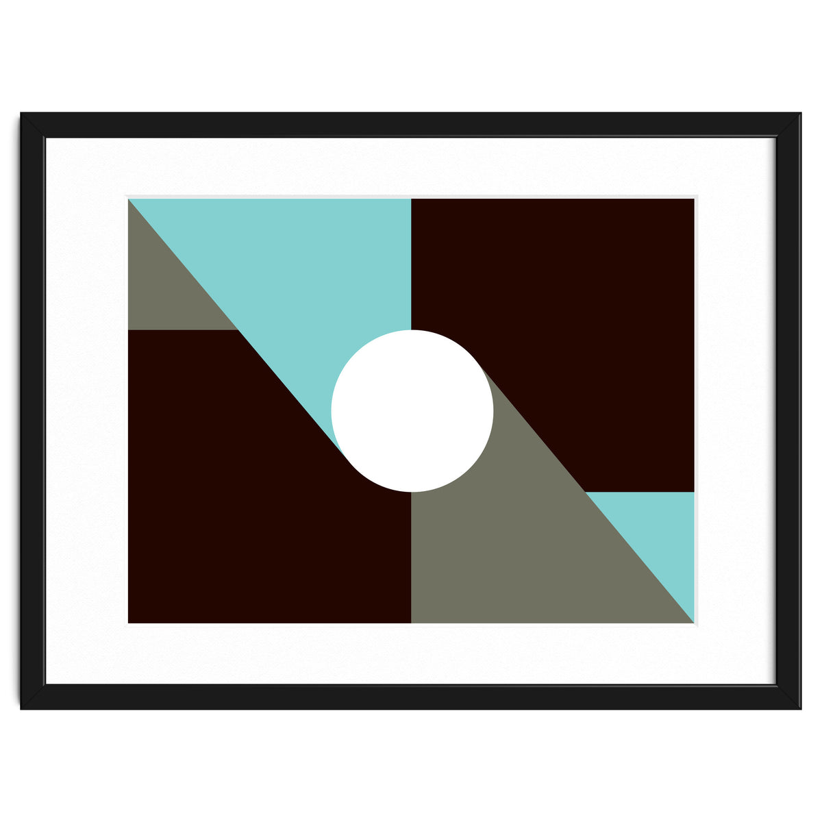 Geometric Shapes No. 29 - baby blue & grey