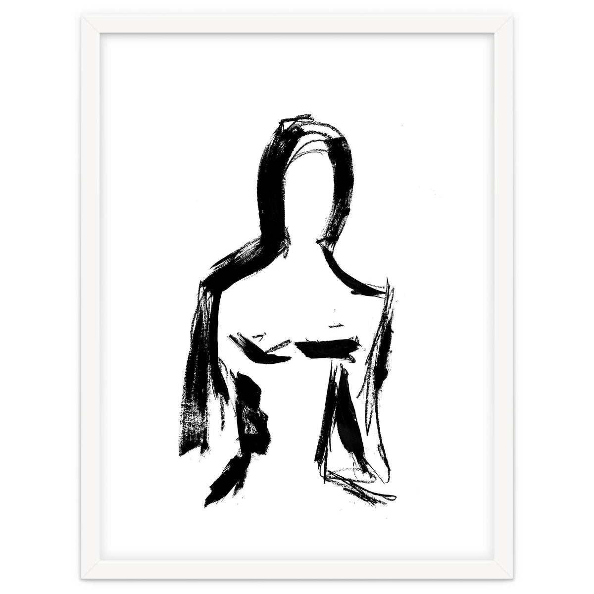 Abstract Monochrome Female Figure