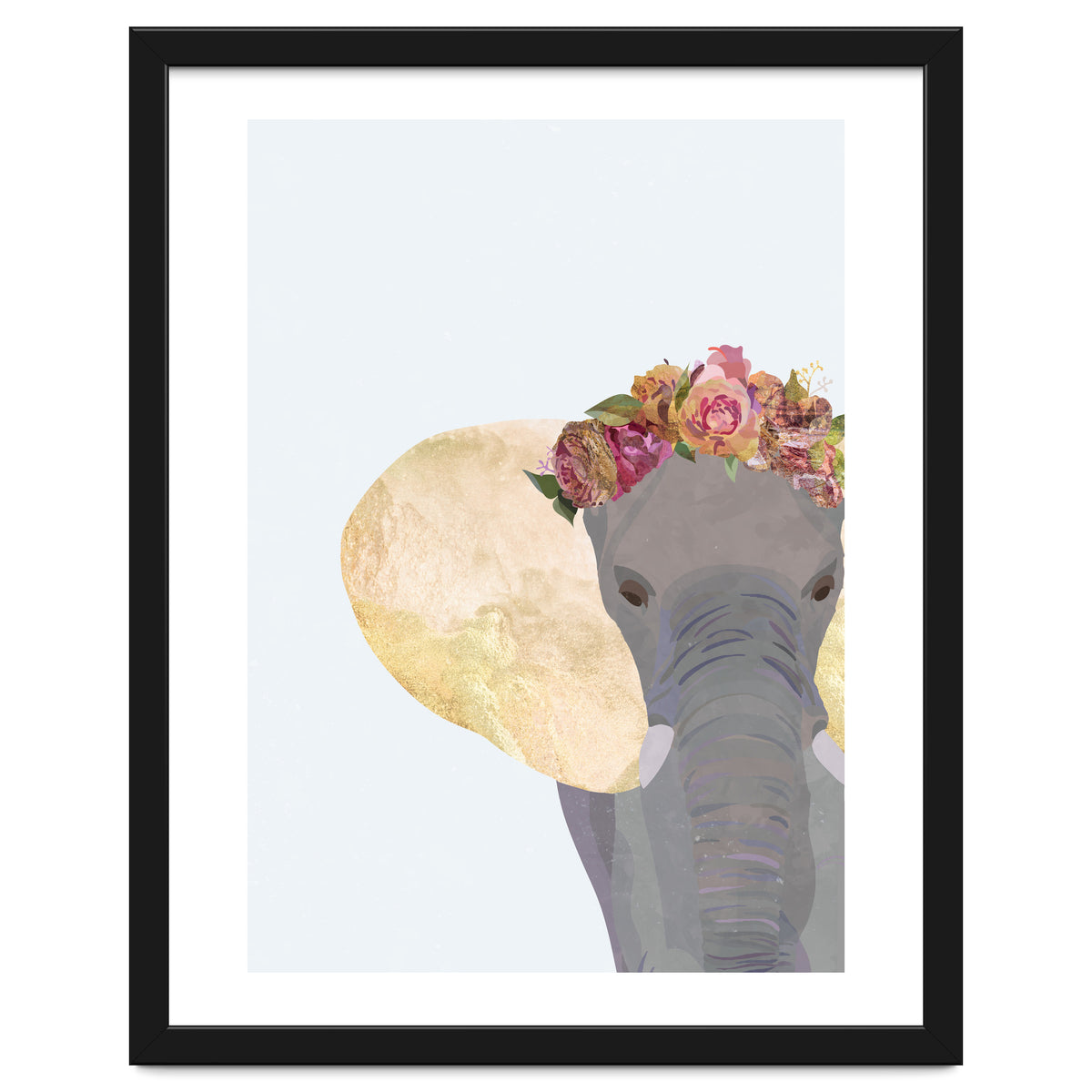 Angelic Boho Elephant Portrait