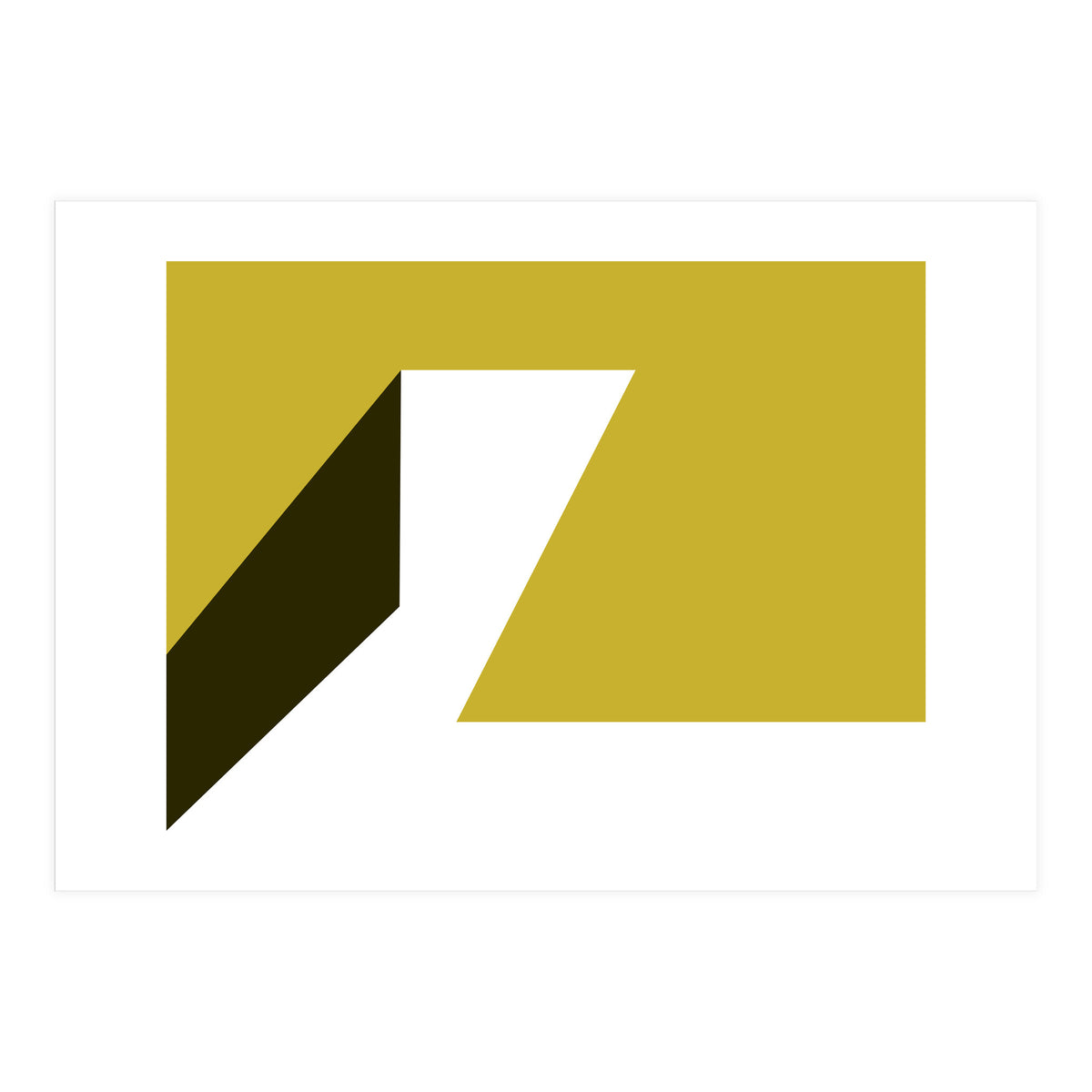 Geometric Shapes No. 78 - mustard, black & white (Print Only)