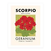 Scorpio Birth Flower Geranium (Print Only)