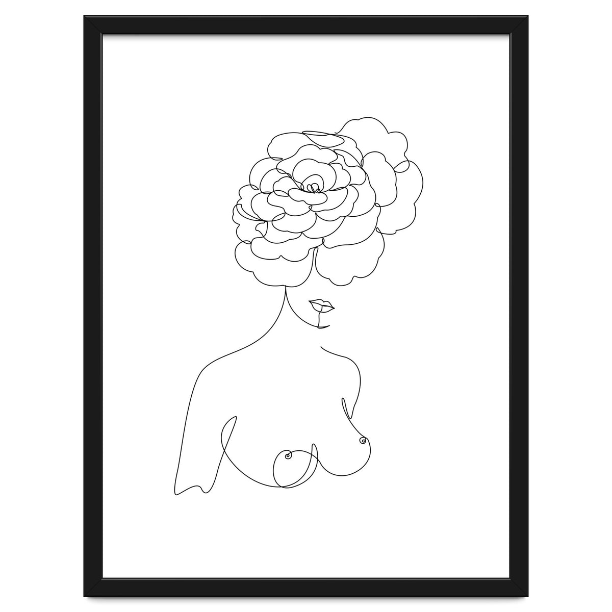 female flower line-b