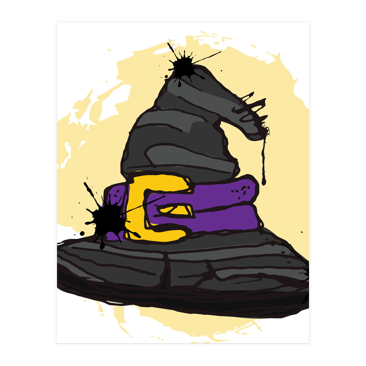 Grey Witch Hat Sketch (Print Only)