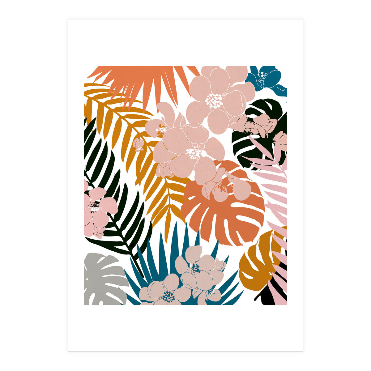 Palms And Bloom (Print Only)