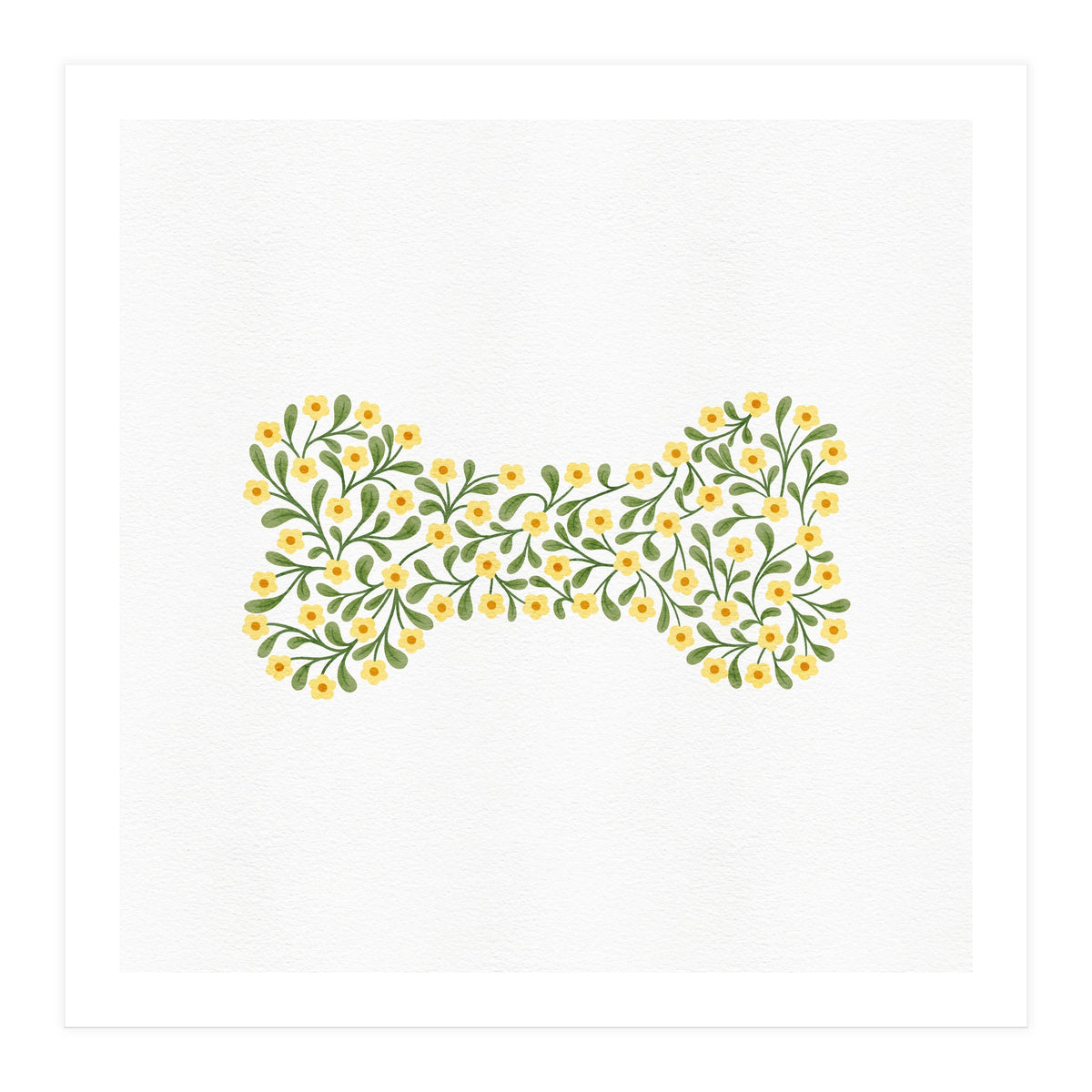 Floral Dog Bone (Print Only)