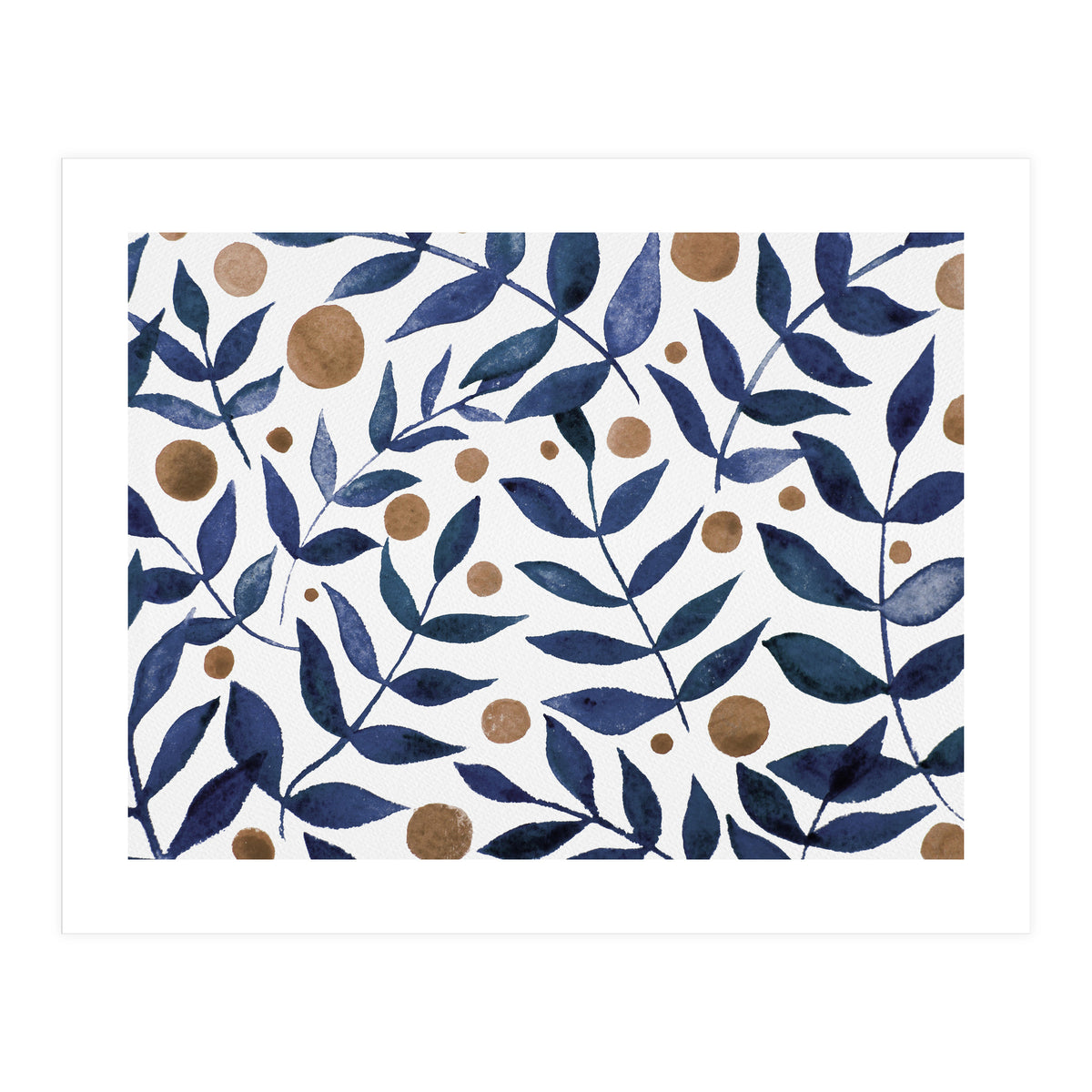 Watercolor Indigo Branches (Print Only)