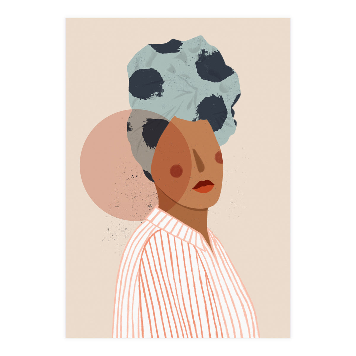 Lady with stripes (Print Only)