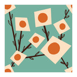 Blue Square Flower Bouquet (Print Only) thumbnail