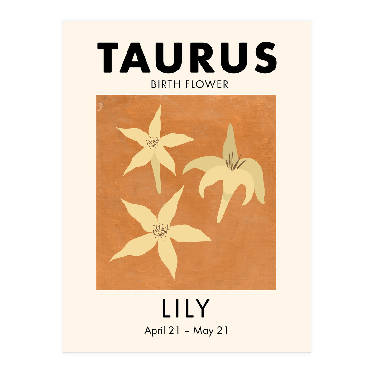 Taurus Birth Flower Lily (Print Only)