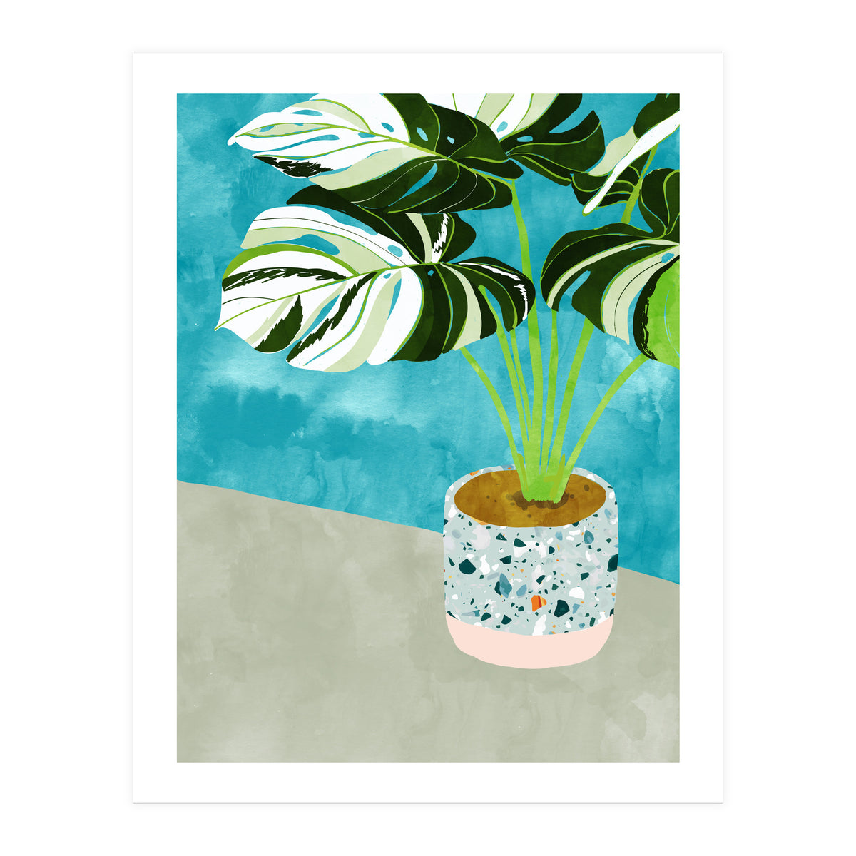 Variegated Monstera (Print Only)