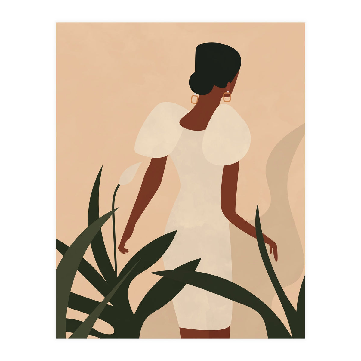 Woman Boho Minimalist Illustration (Print Only)