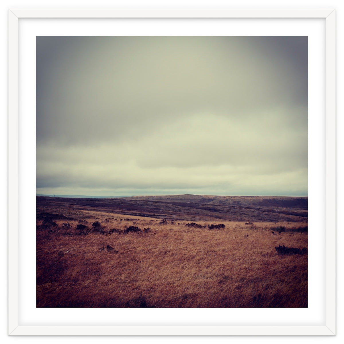Bleak winter landscape of Saddleworth Moor