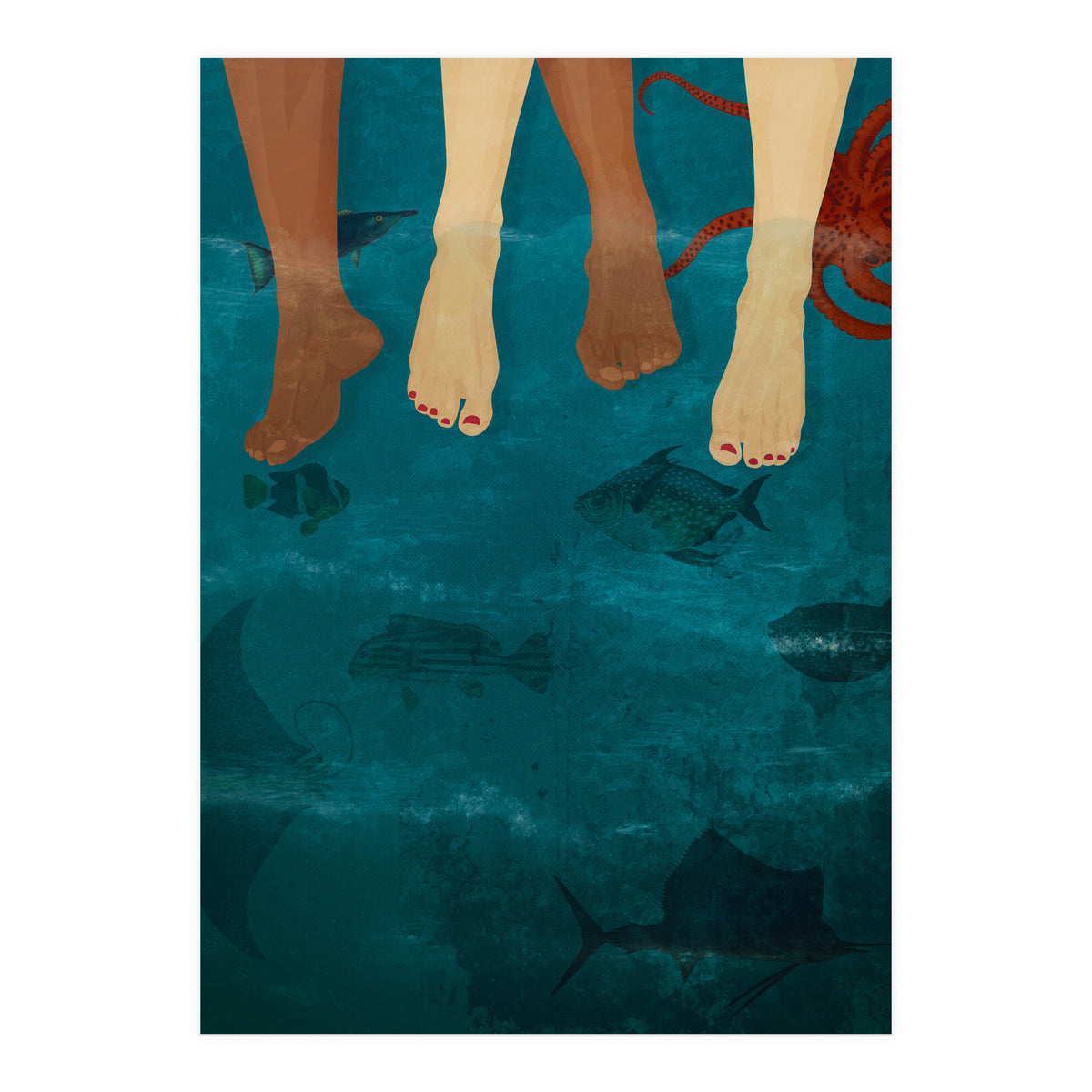 Sitting With The Fishes (Print Only)