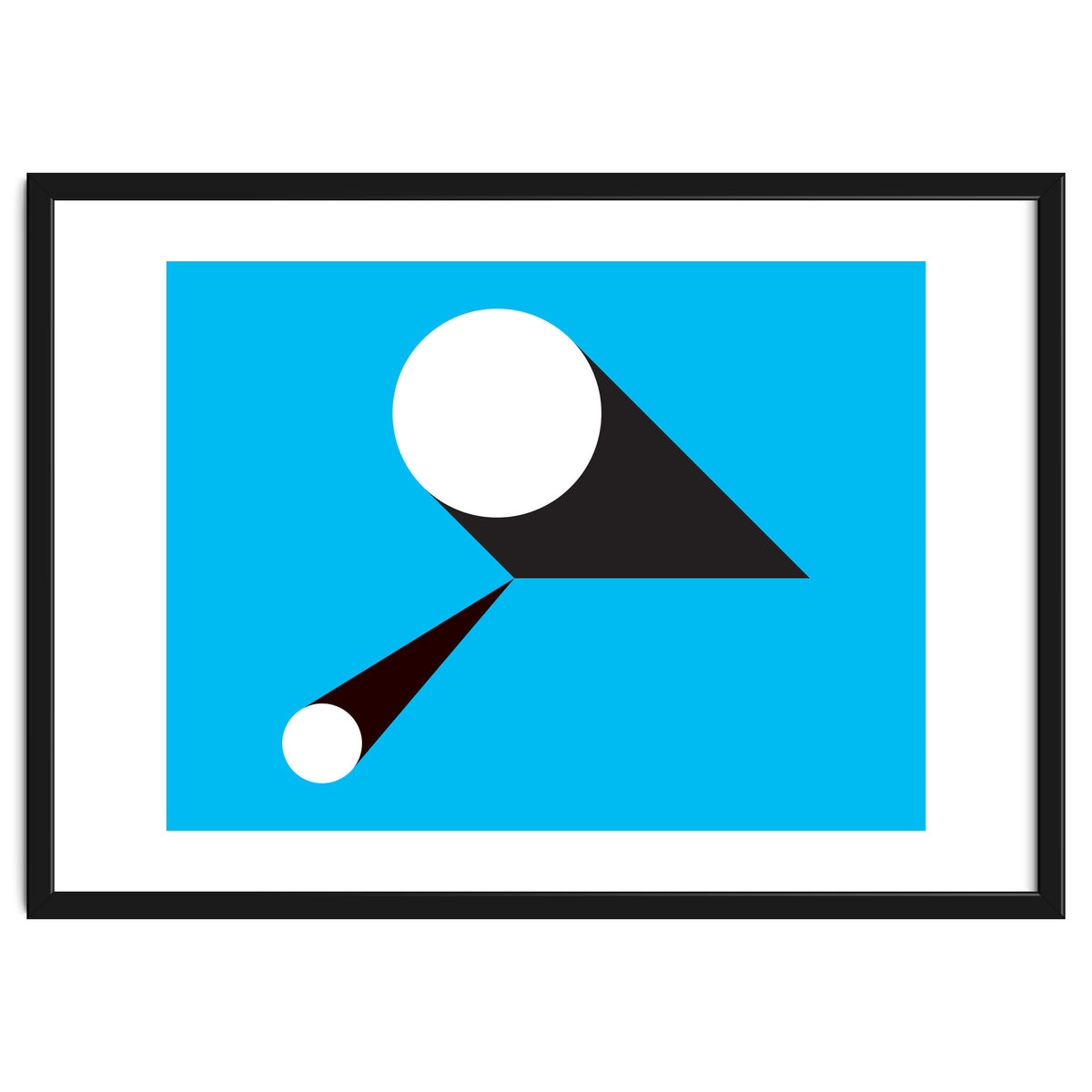 Geometric Shapes No. 46 - blue & black