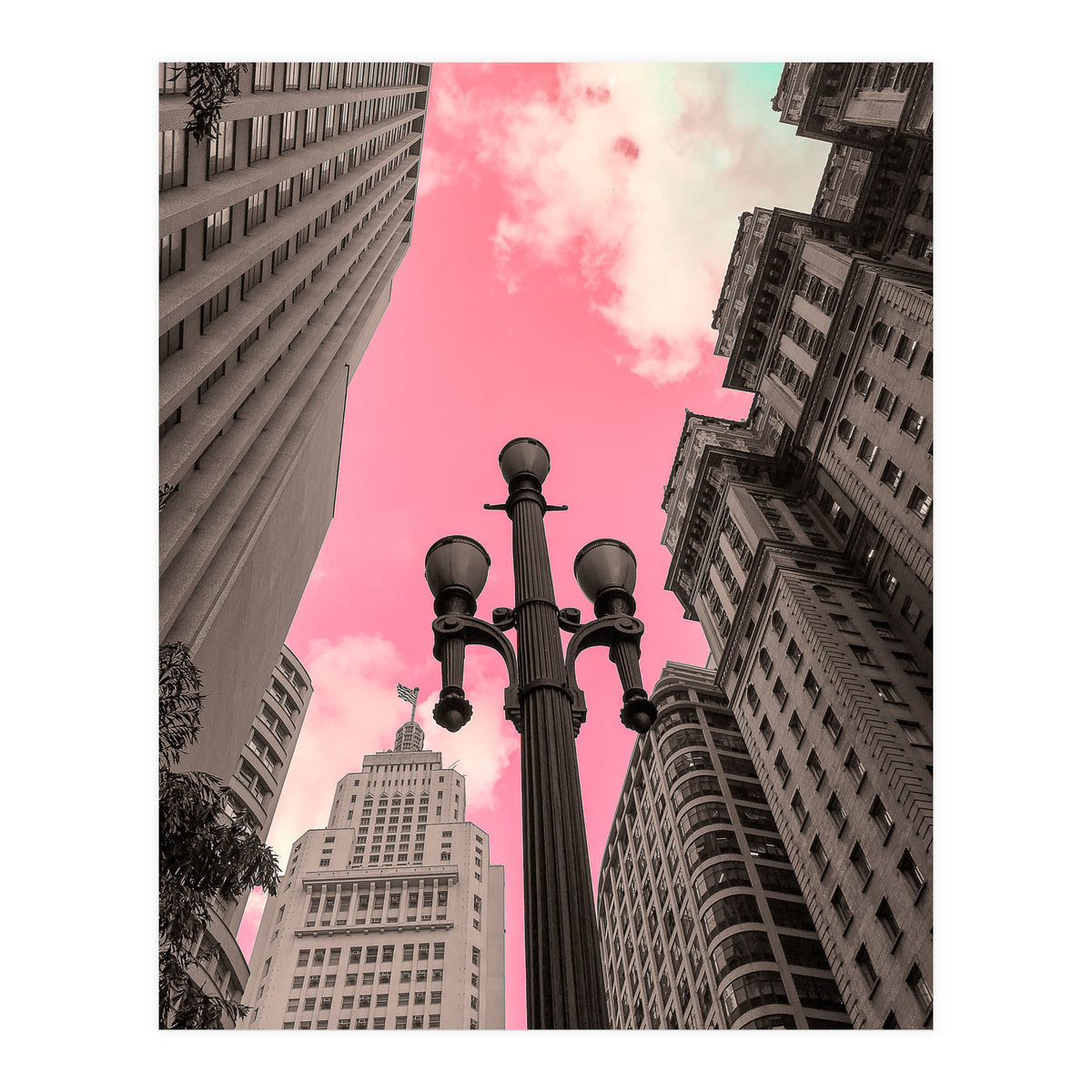 Pink Sky in São Paulo - Downtown (Print Only)