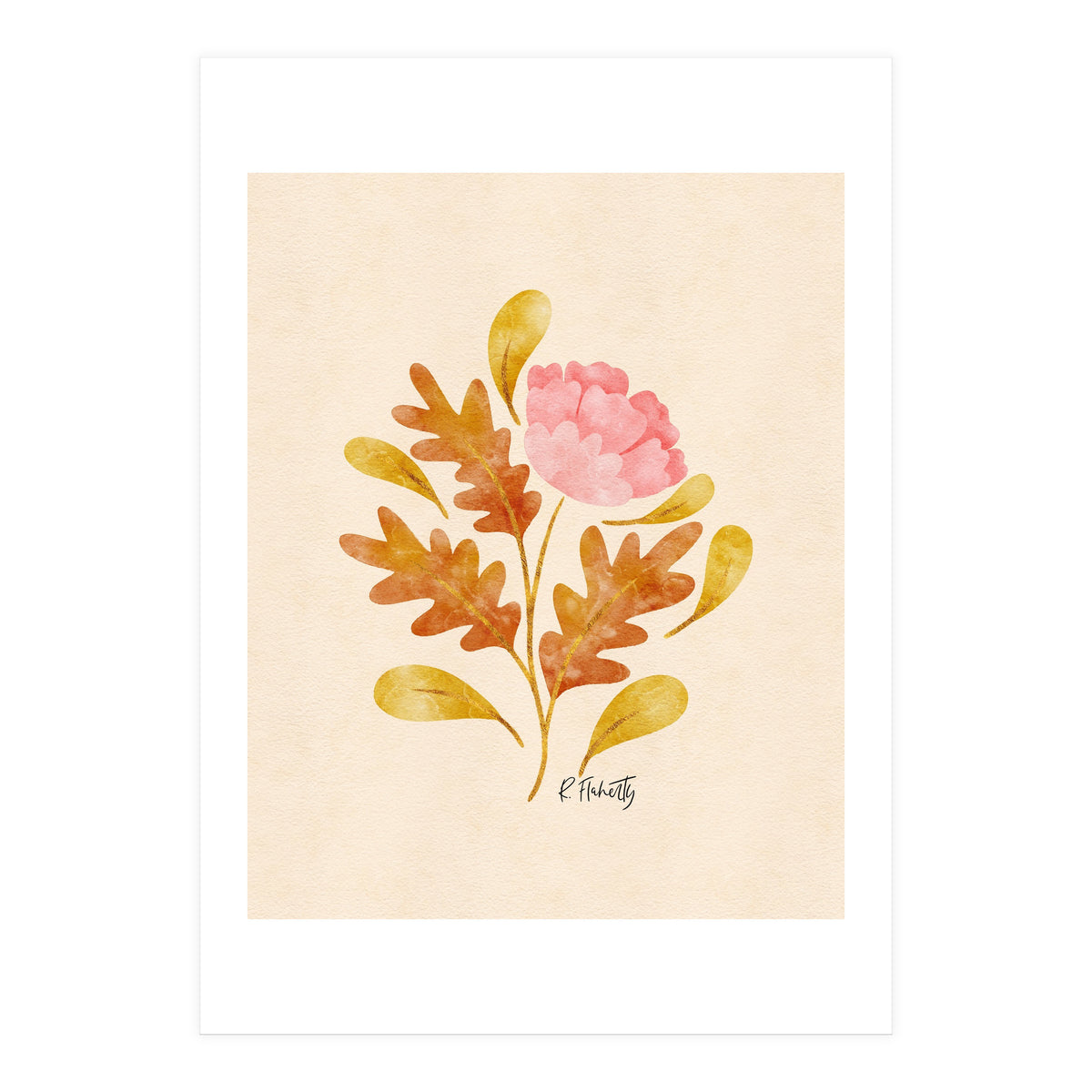 Oak And Peony (Print Only)