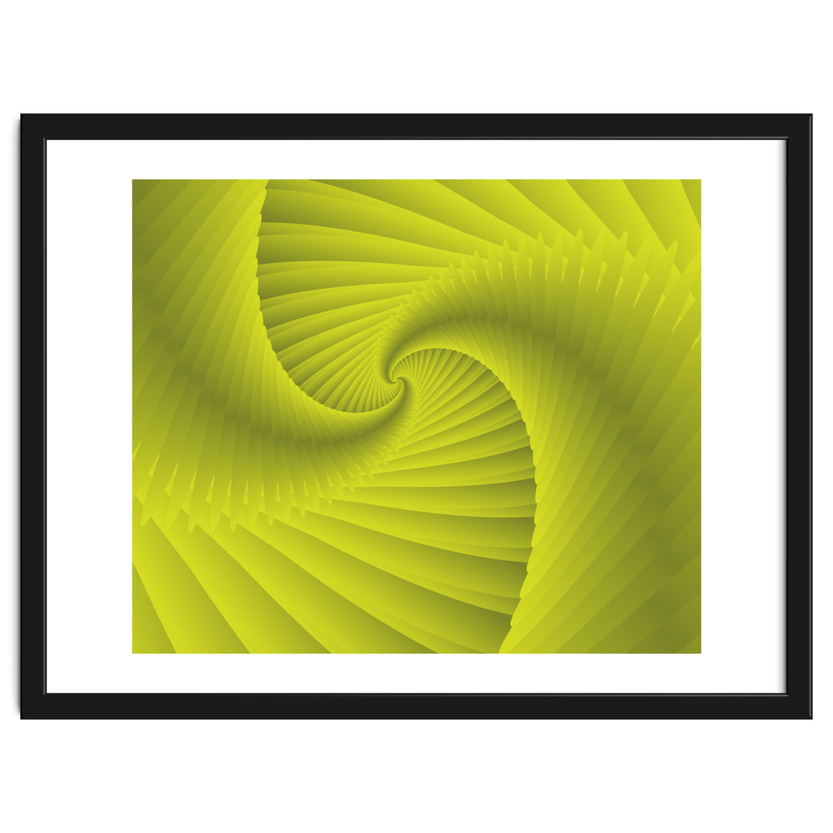 Spiral Fractal Green Art
