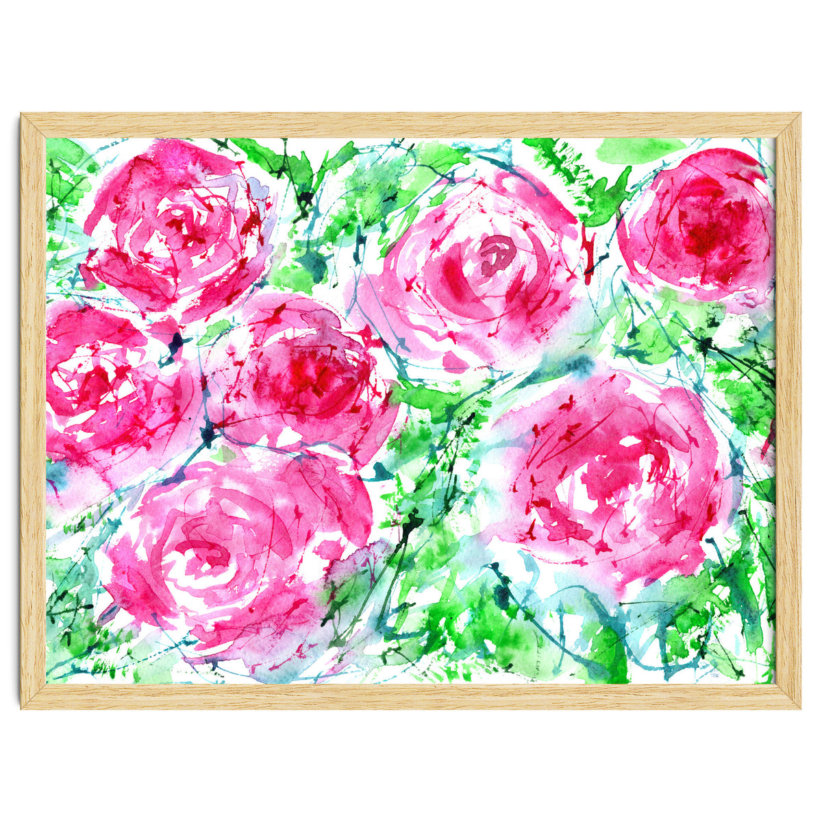 Blooming bouquet || watercolor roses