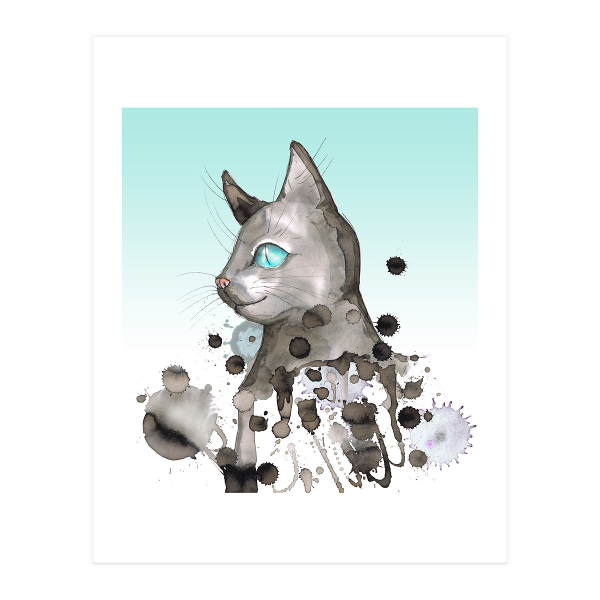 Wild grunge cat (Print Only)