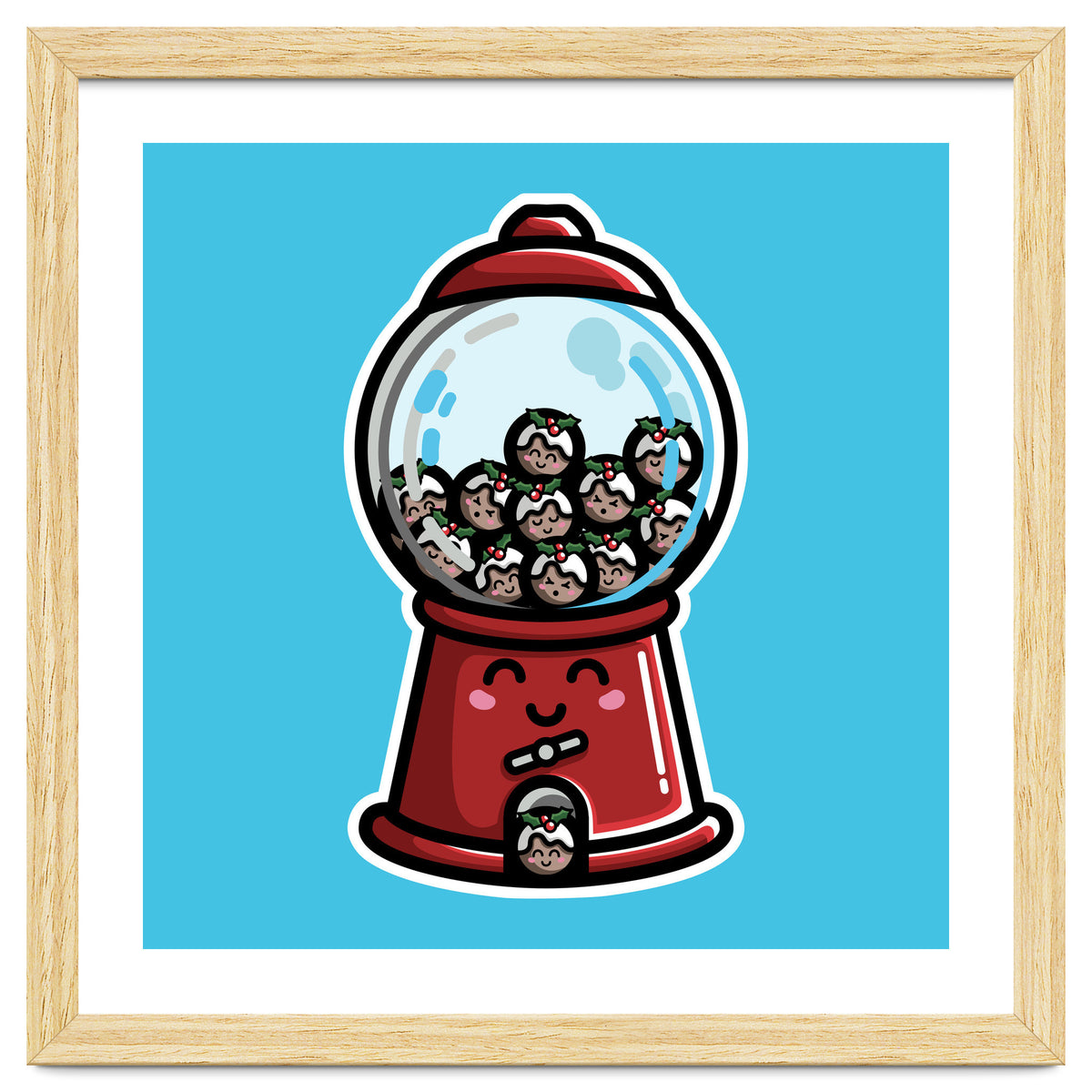 Kawaii Cute Christmas Pudding Gumball Machine