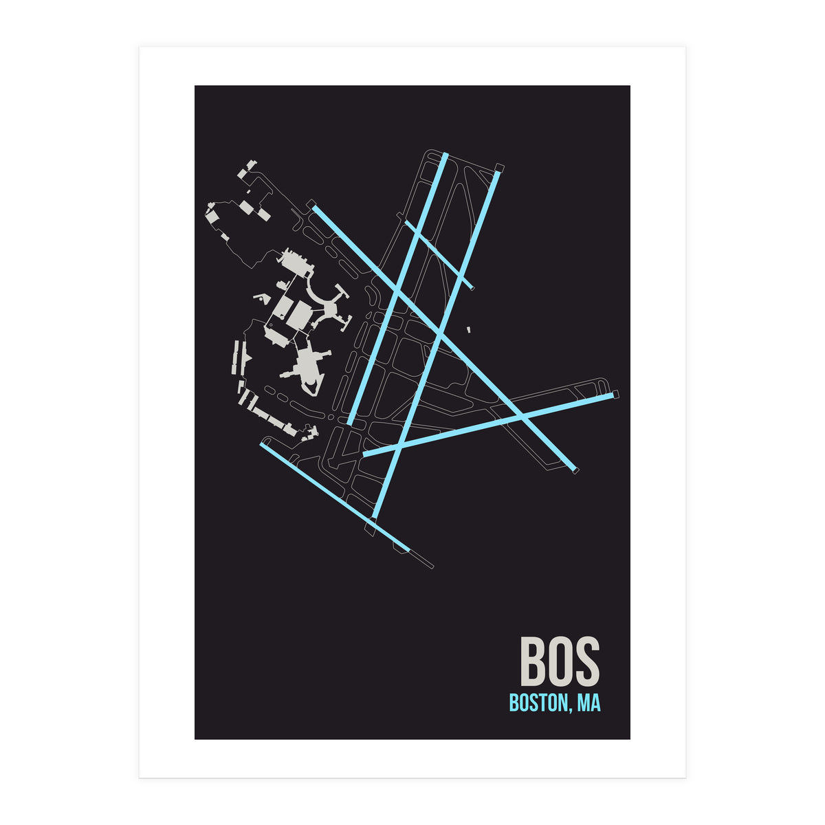 Boston Airport Layout (Print Only)