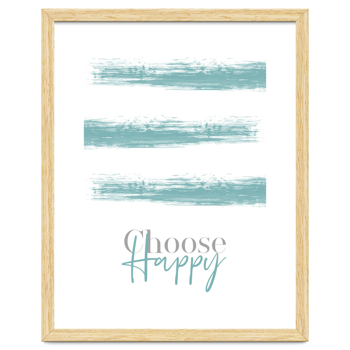 Text Art CHOOSE HAPPY | turquoise