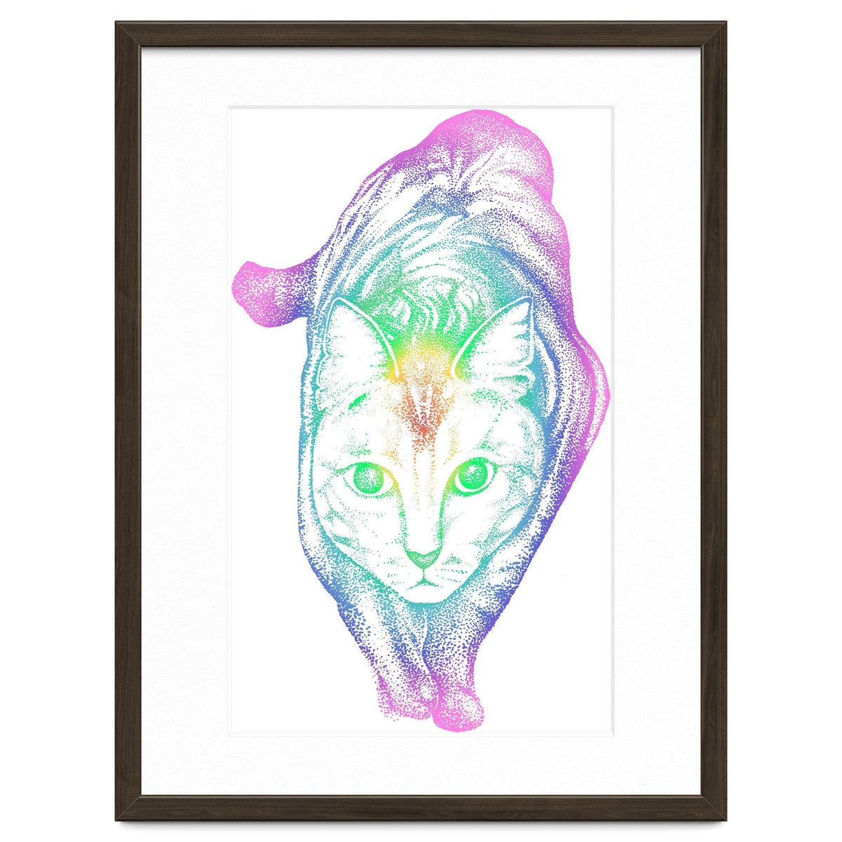 Rainbow Pastel Cat