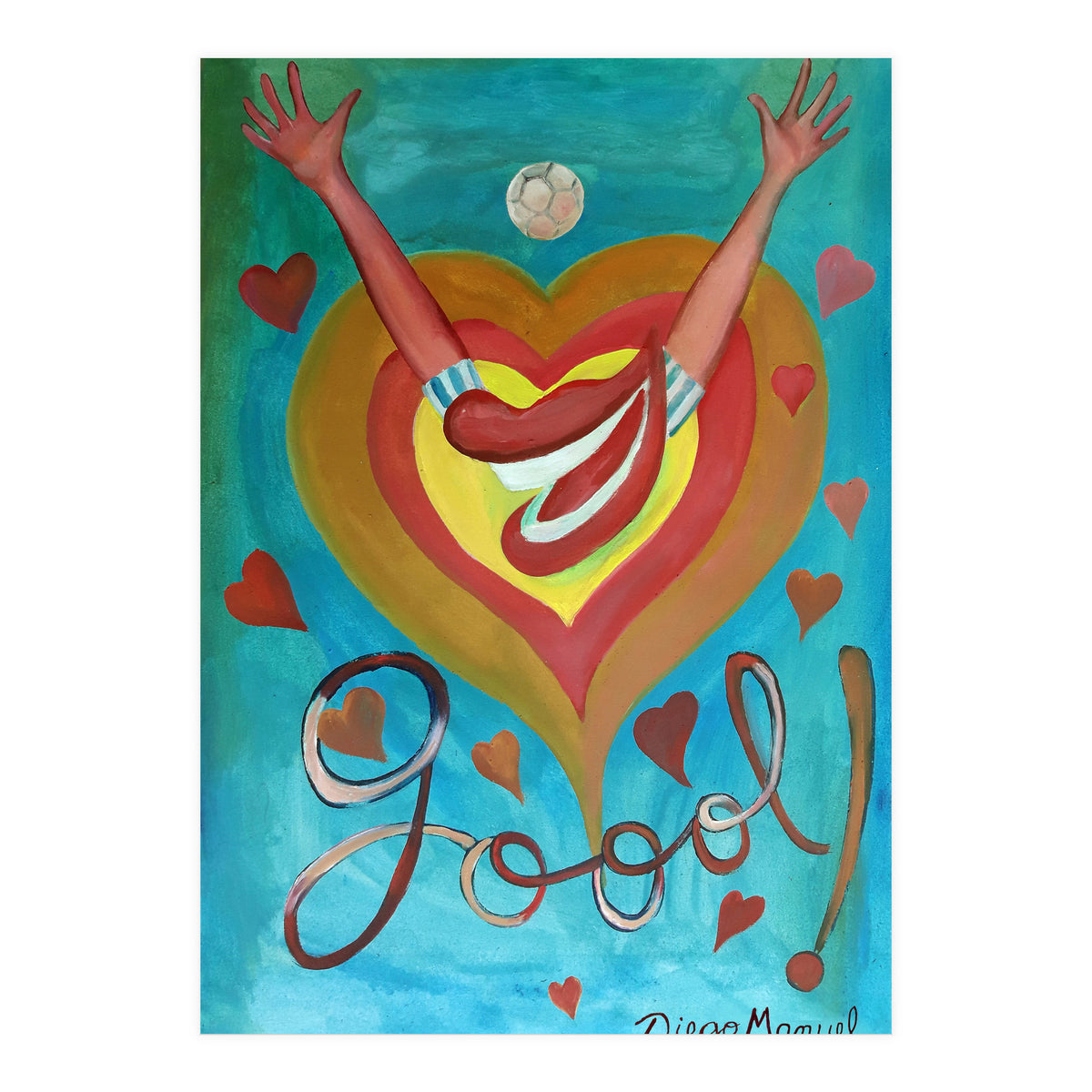 Goool Y Corazones (Print Only)