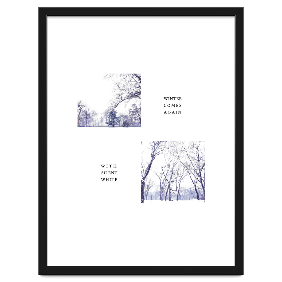 WINTER COMES AGAIN WITH SILENT WHITE