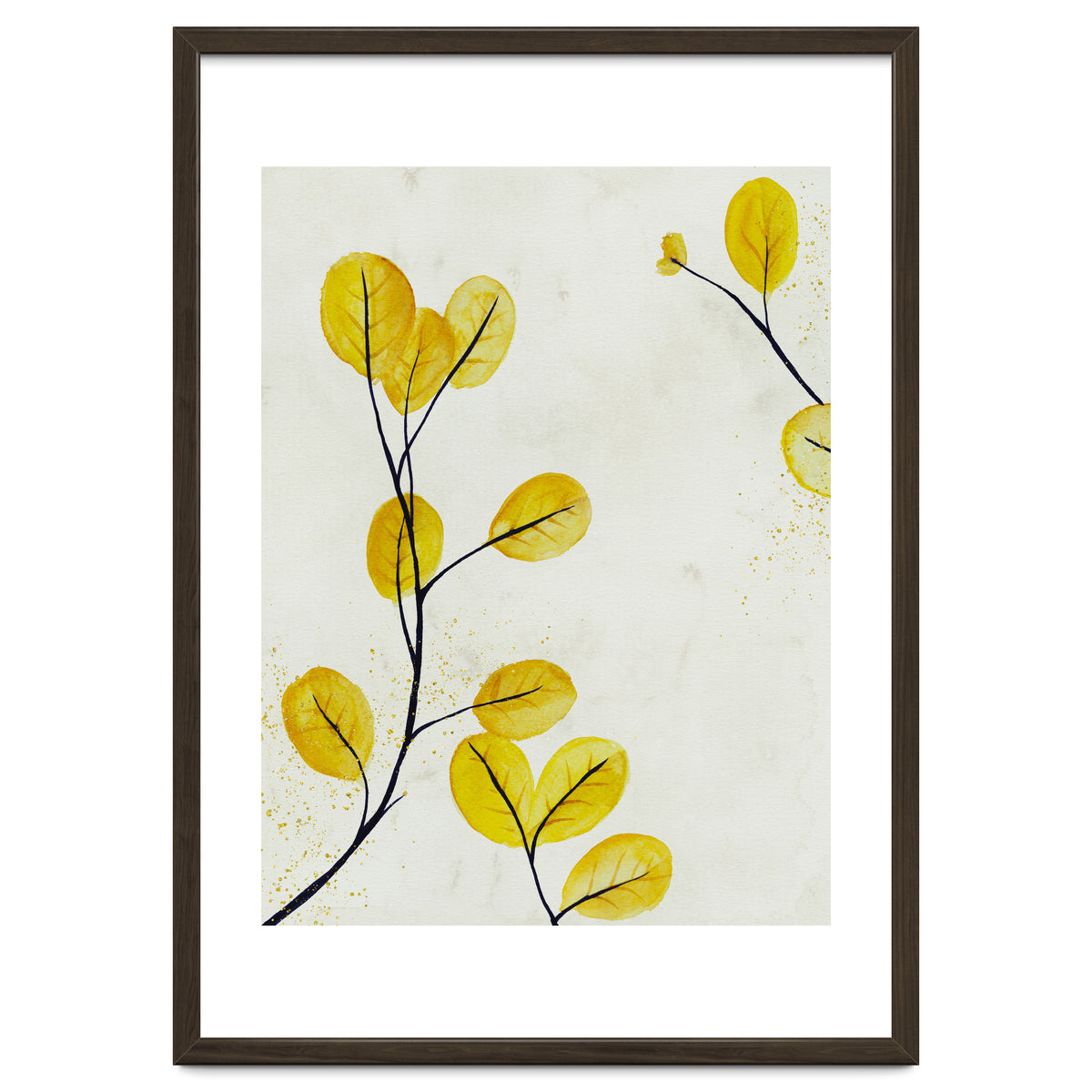 Golden birch leaves