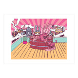 Strawberry Tigers Rooftop Jacuzzis Abbeydale Brewery x Lewy  12.4% ABV Strawberry, Chocolate, Smoked, Cherry Wood-chipped, Imperial Dessert Stout.  (Print Only) thumbnail