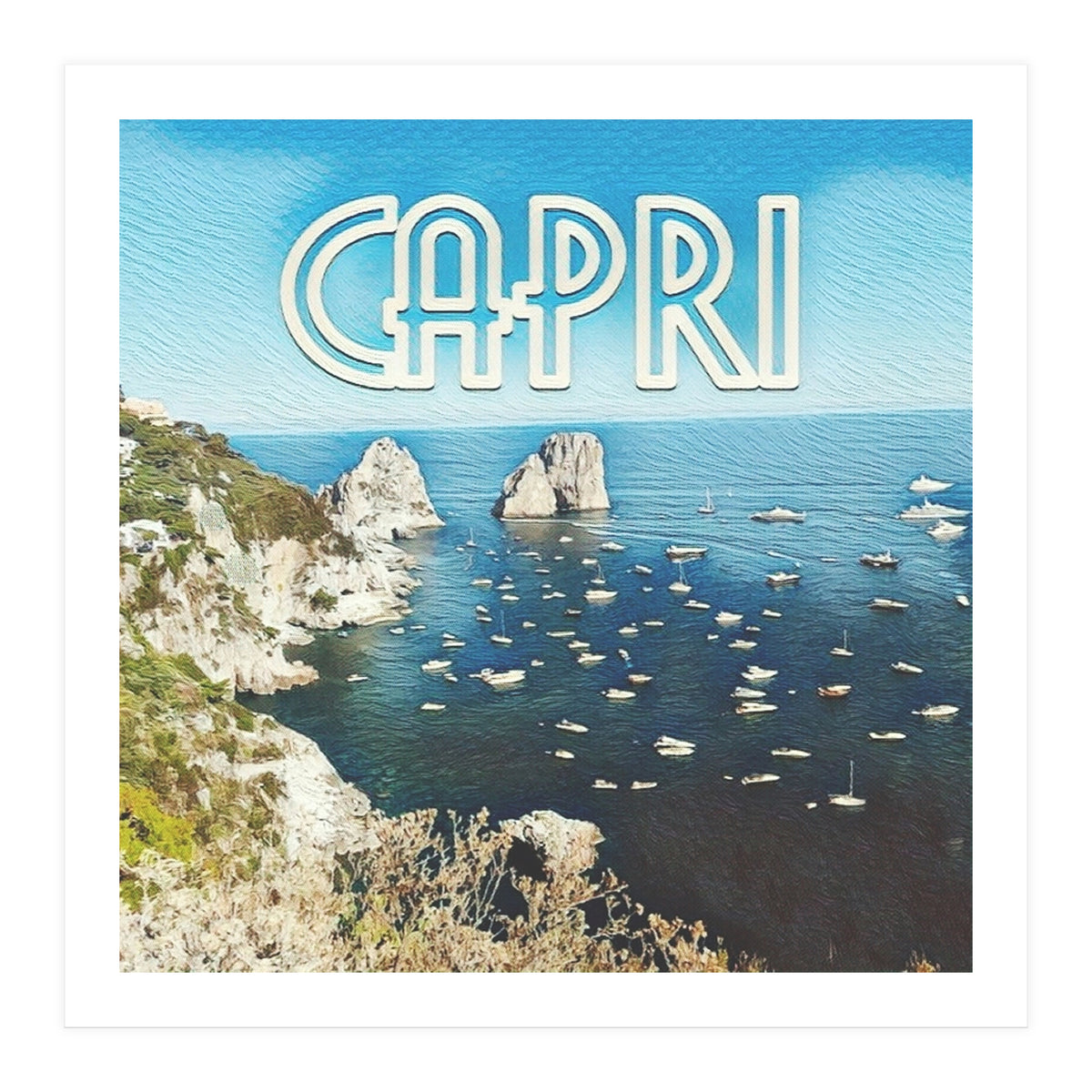 Capri, Italy Vintage Island (Print Only)