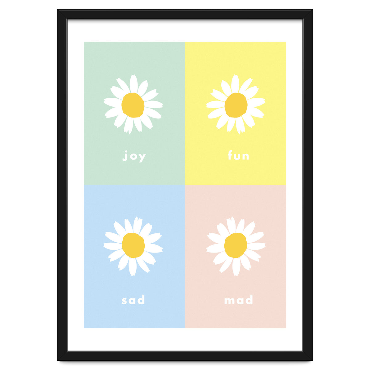 emotions - colorful - pop flower - joy - mad- sad - fun