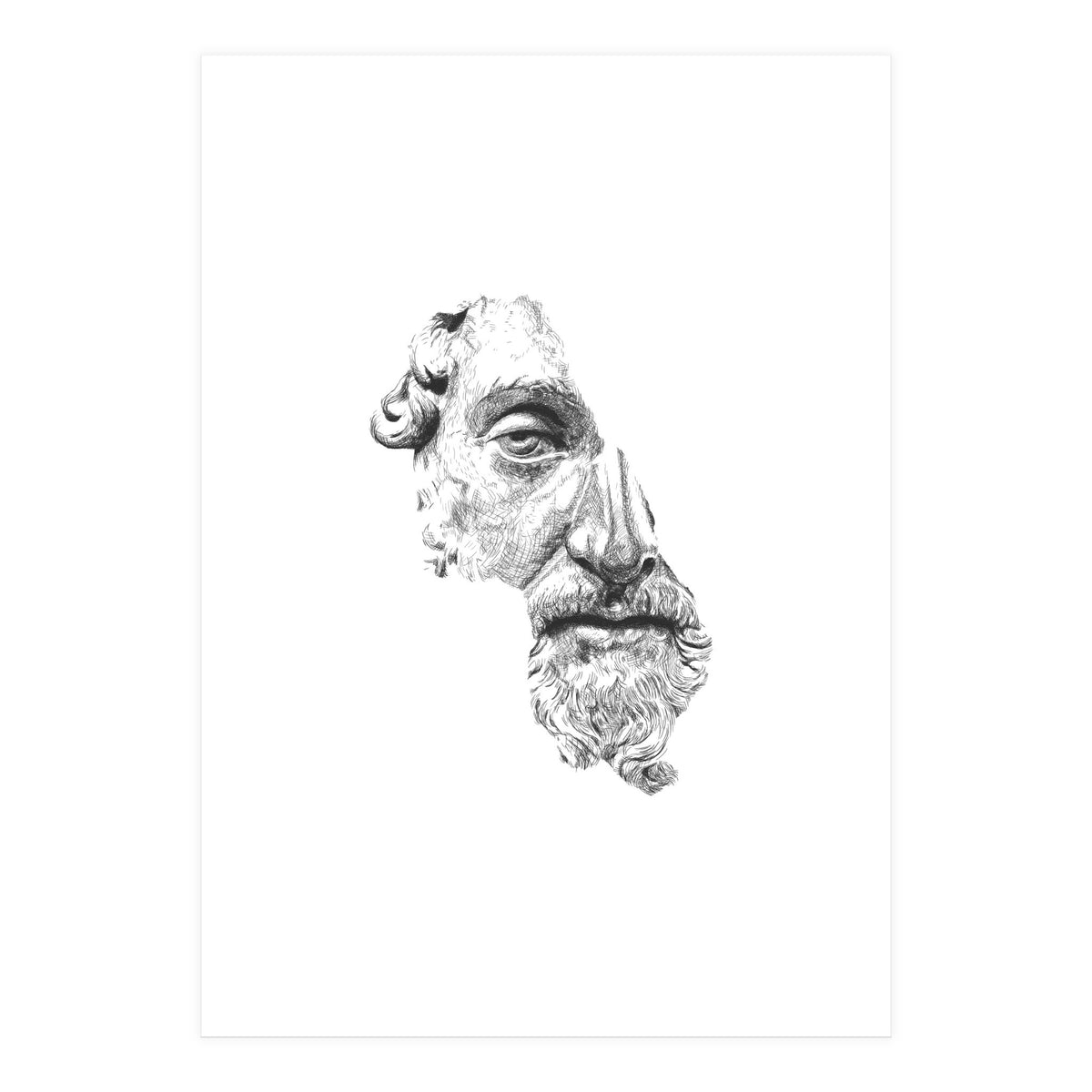 MARCUS AURELIUS ANTONINUS AUGUSTUS / black and white (Print Only)